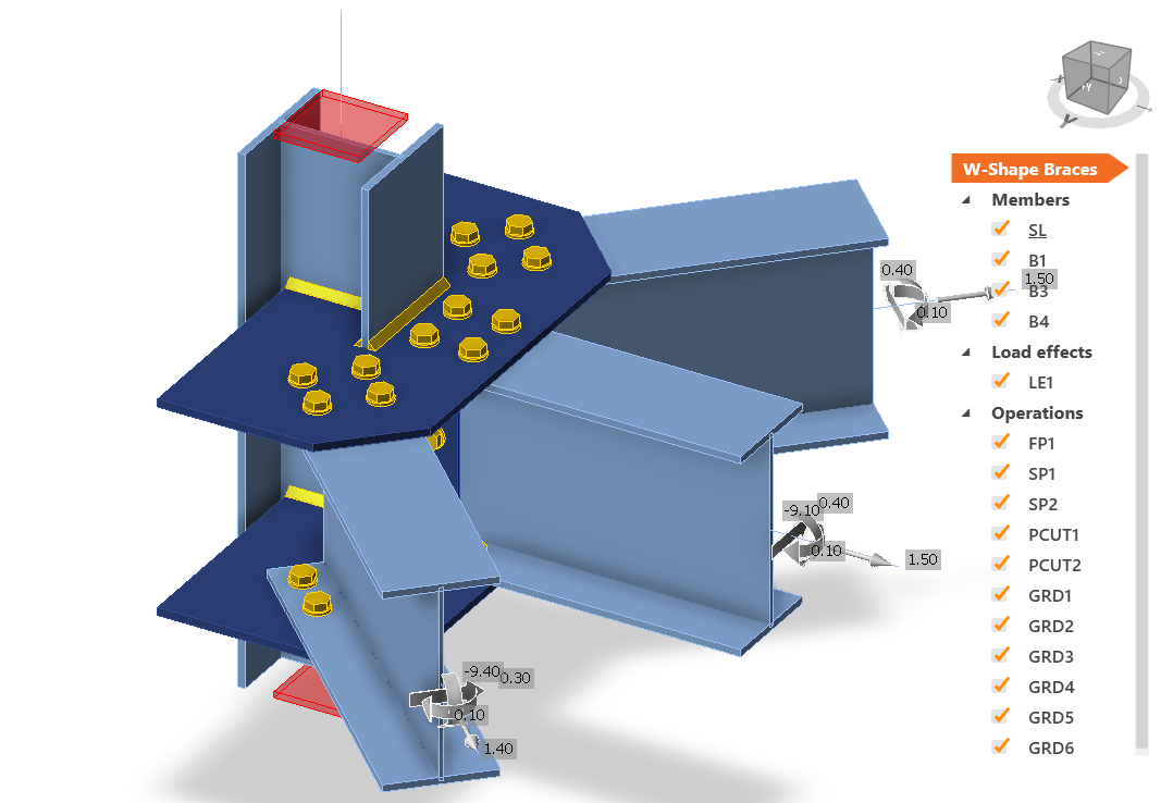 Wide Flange Braces To A Column Idea Statica